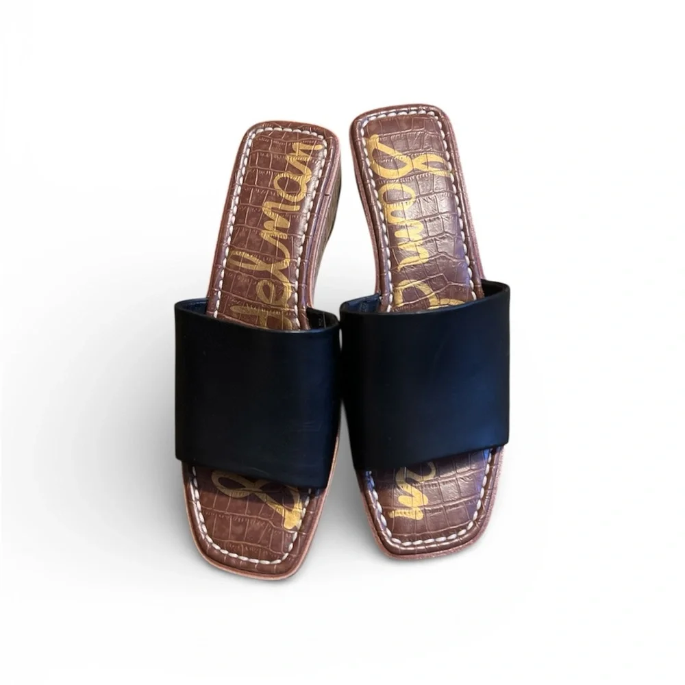 Sam Edelman Women's Black Slide Sandals - Picture 2 of 2